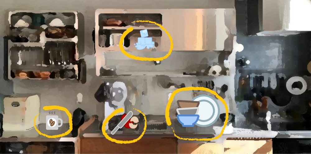 Scene med hund og snøball